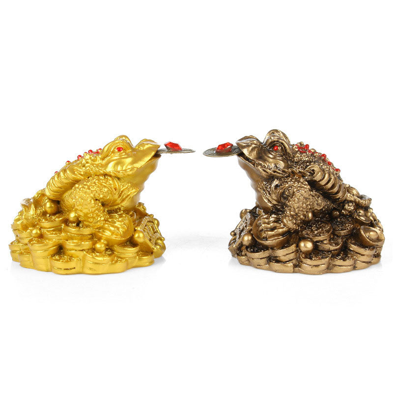 Buddha Stones風水富幸運カエル装飾
