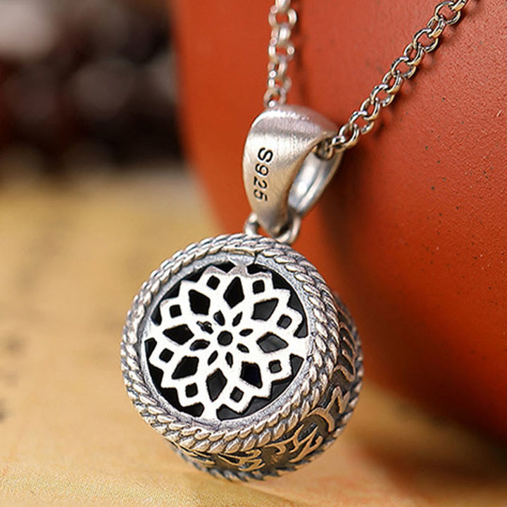 Buddha Stones925スターリングシルバーオーム・マニ・パドメ・フムラズライト ラブピースネックレスペンダント - image 5