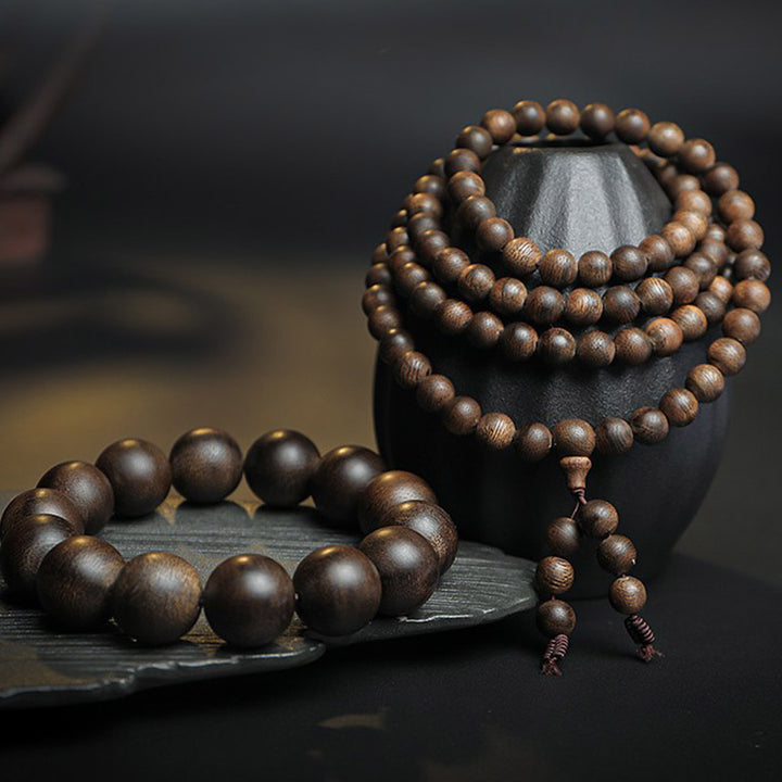 Buddha Stones 108Mala沈香 平和 強さ 穏やか ブレスレット
