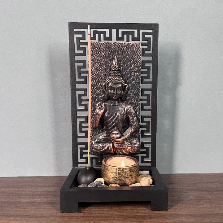 Buddha Stones仏陀の慈悲 静寂 家庭用樹脂製 祈り 祭壇装飾