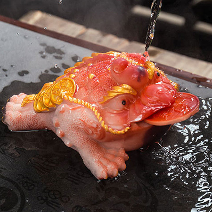 Buddha Stones色が変わる風水 富と幸運のカエル 銅貨 ティーペット 樹脂製置物 装飾 - image 18