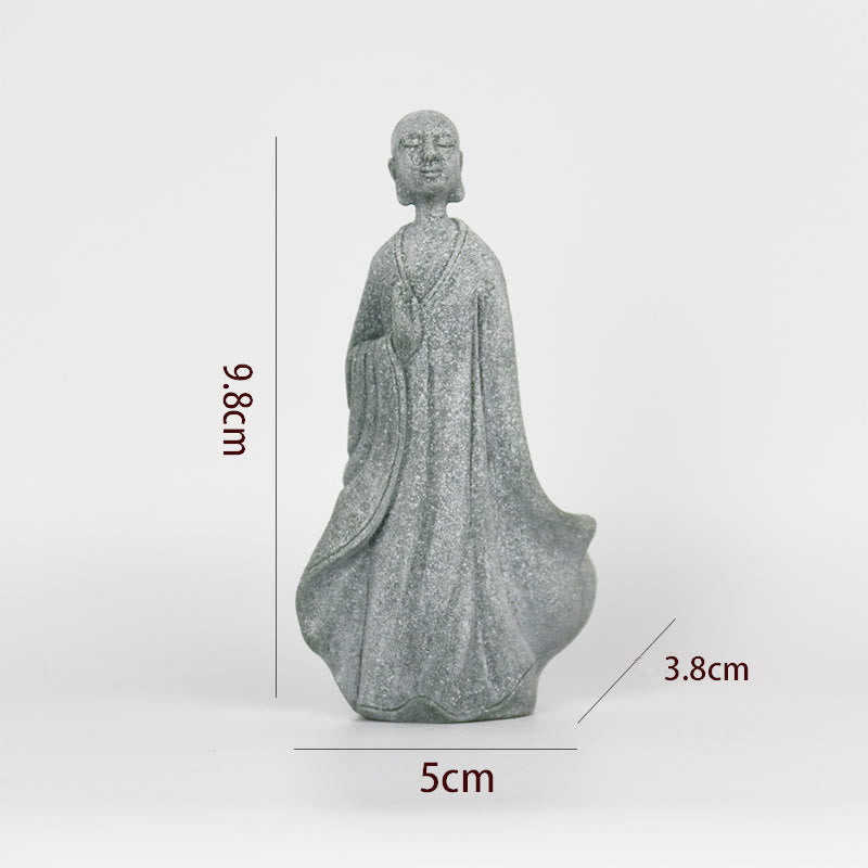 Buddha Stones瞑想 仏陀 僧侶 静寂 家の装飾 - 片手仏 5×3.8×9.8cm - image 7