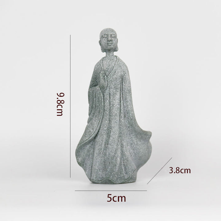 Buddha Stones瞑想 仏陀 僧侶 静寂 家の装飾 - 片手仏 5×3.8×9.8cm - image 7