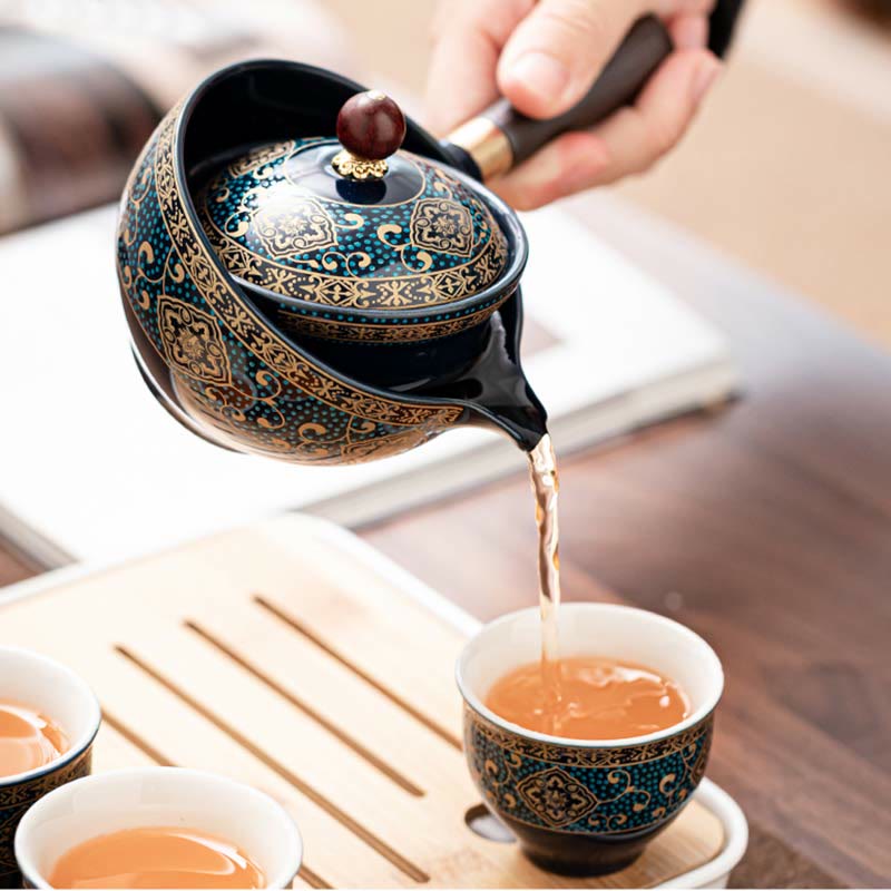 Buddha Stones中国功夫茶器デザイン 陶器ティーポット ポータブルギフトバッグ