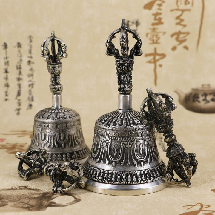 Buddha Stonesチベット瞑想ベルと金剛杵ドルジェ銅製装飾セット - image 16