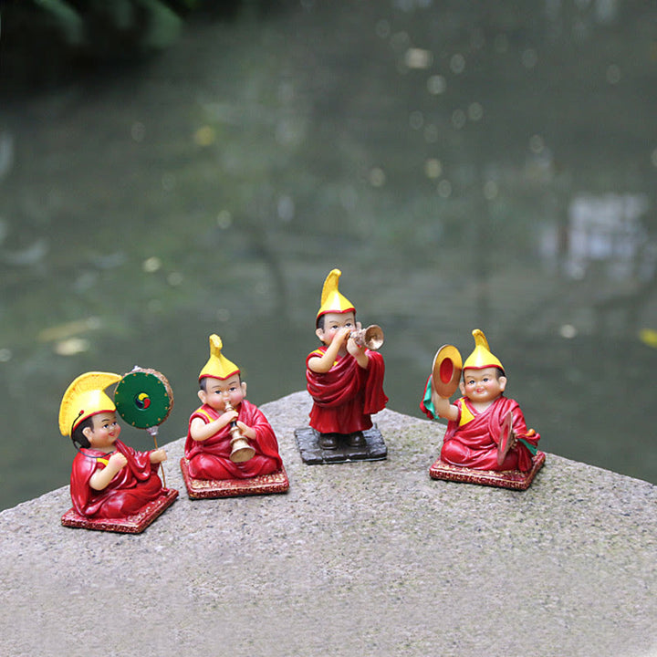 Buddha Stones手描き チベット ラマ像 彫刻 クリエイティブ ホーム オフィス 車 装飾 オーナメント