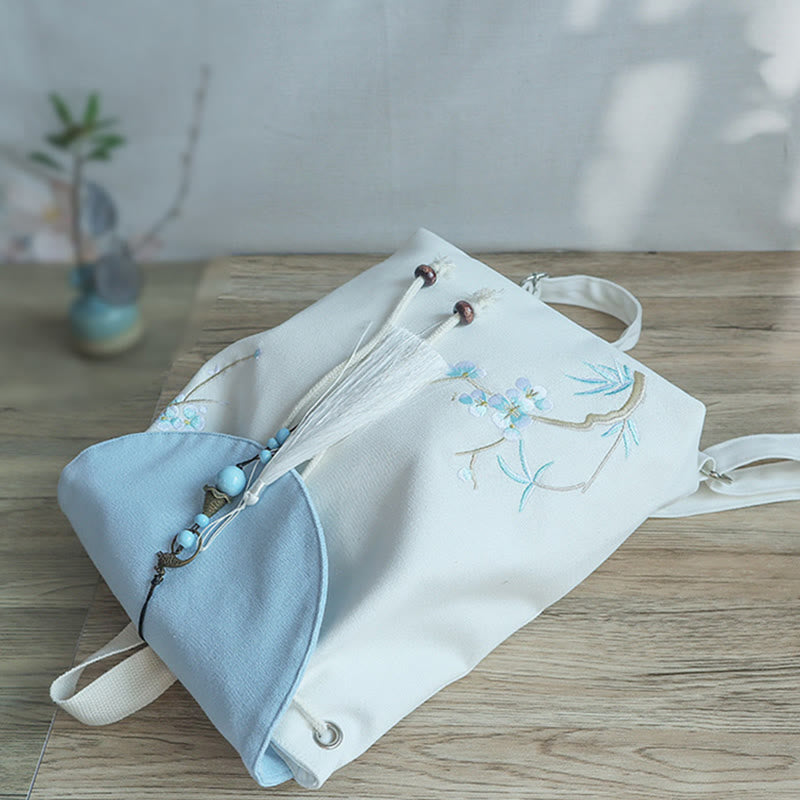 Buddha Stonesハンドメイド刺繍入り大容量キャンバスバックパック - image 45