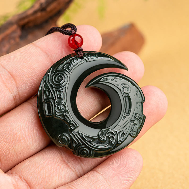 Buddha Stones幸運を呼ぶデザインパターン 天然和田翡翠 成功のネックレスペンダント