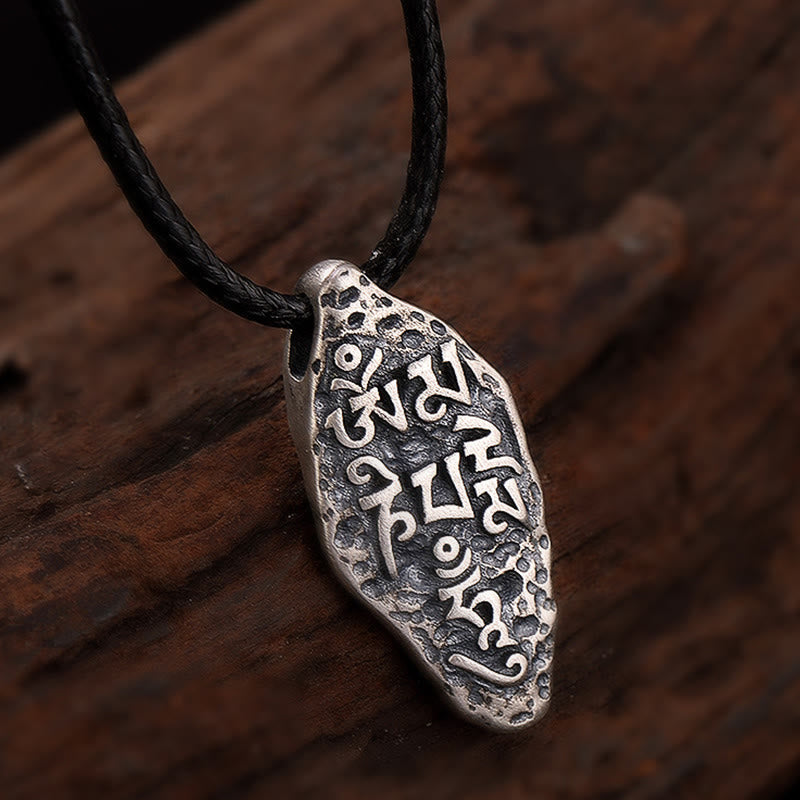 Buddha Stonesチベット 925 スターリングシルバーオーム・マニ・パドメ・フムドルジェヴァジュラ 彫刻 強さ ネックレス ペンダント - image 8