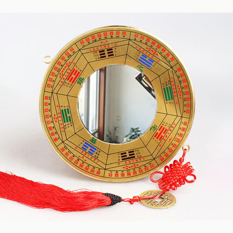 風水八卦図 銅貨 中国結び バランスエネルギーマップ - 19cm - 九宮八卦図 - 凹面鏡 - image 20