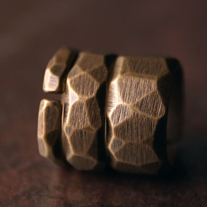 Buddha Stonesチベットのシンプルなデザインの銅製富の指輪 - image 16