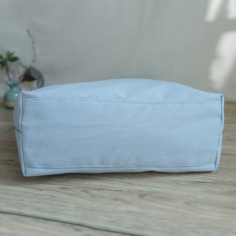 梨花 梅 桃の花 竹刺繍 キャンバス 大容量 ショルダーバッグ トートバッグ - image 11