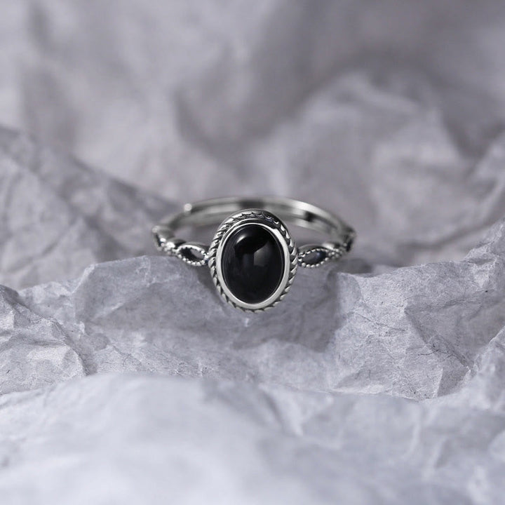 Buddha Stones925スターリングシルバー ブラックオニキス幸運繁栄リング - image 4