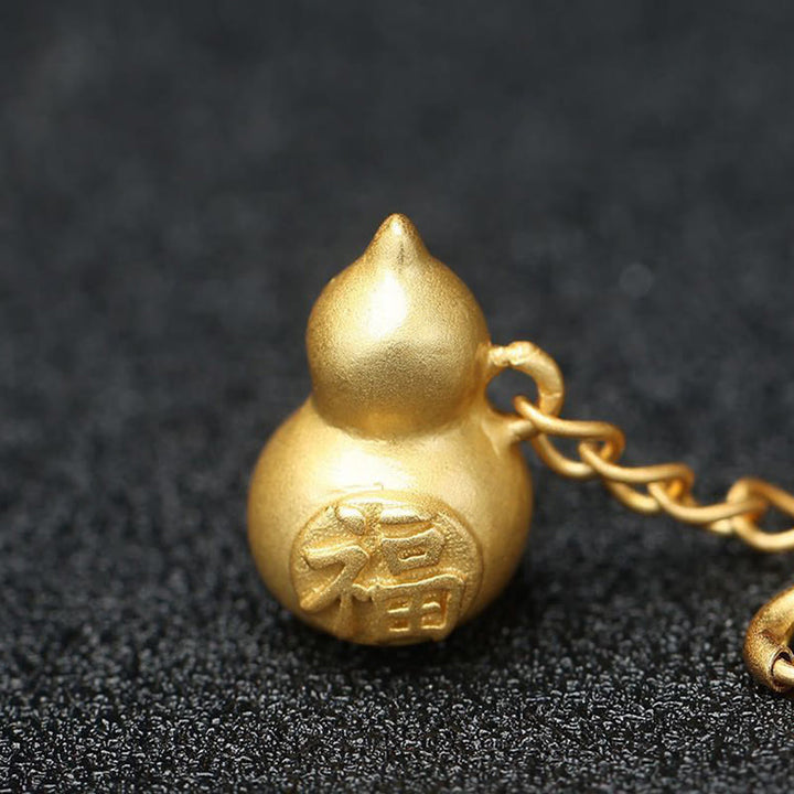 Buddha Stones丸玉 翡翠 平和バックル ひょうたん 福文字 縁起の良い繁栄のチェーンブレスレット