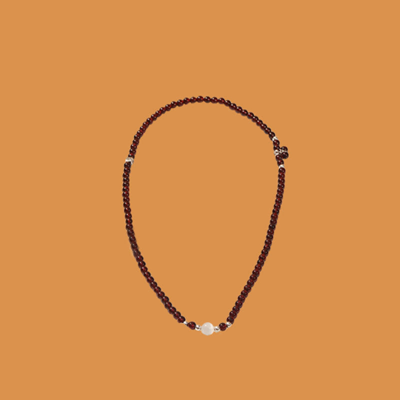 Buddha Stones 925スターリングシルバー 天然ガーネット キャットアイプロテクション トリプルラップブレスレット - image 13