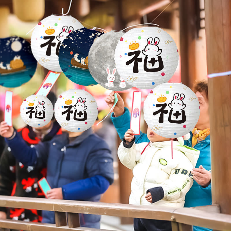 Buddha StonesDIYウサギの提灯ランプ中秋節ランタンデコレーション