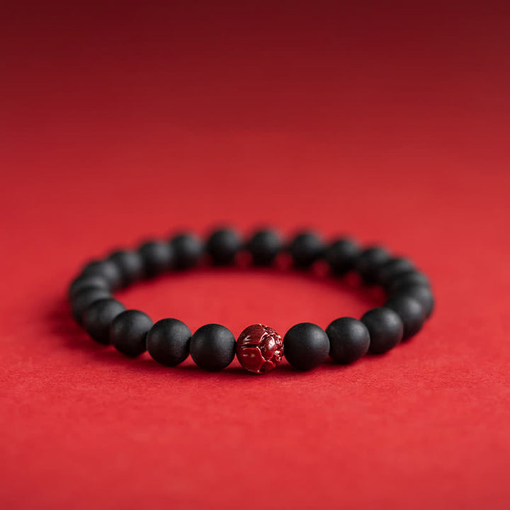 Buddha Stonesチベットヒノキ辰砂蓮ヒーリングブレスレット
