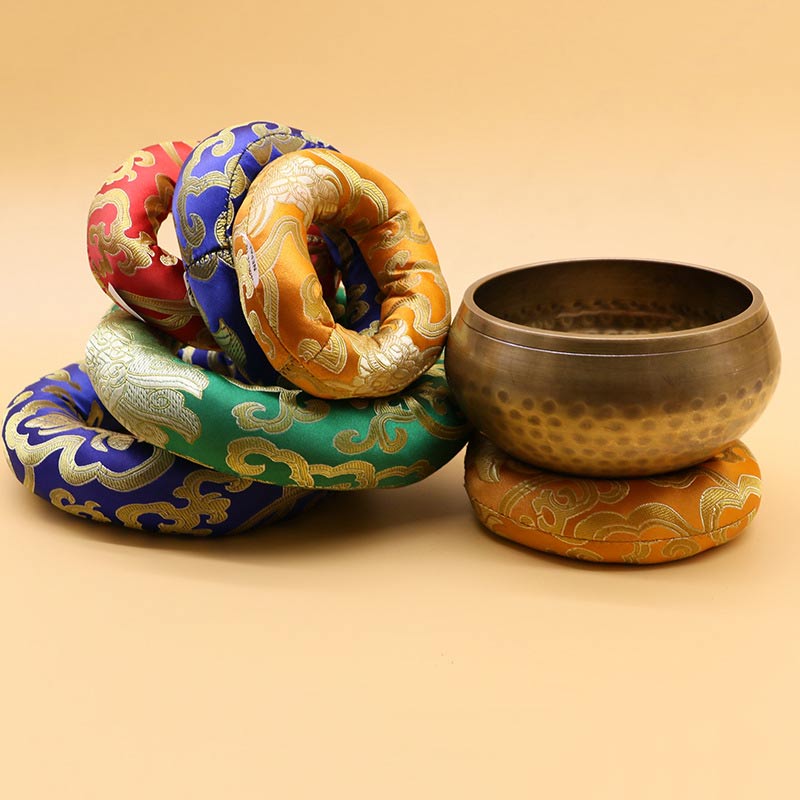 Buddha Stonesチベットシンギングボウル手作りクッション装飾