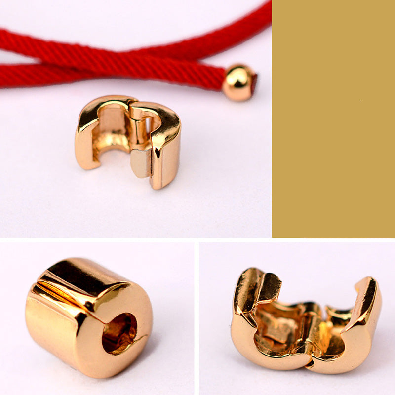 Buddha Stones24K 金メッキ 貔貅 幸運の赤紐ブレスレット