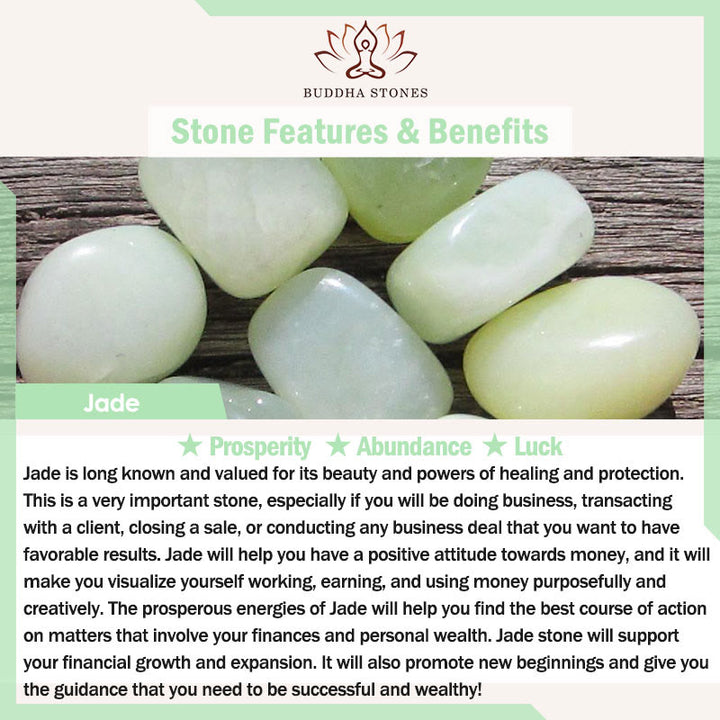 Buddha Stones産 白翡翠 瑪瑙 強さと自信のブレスレット