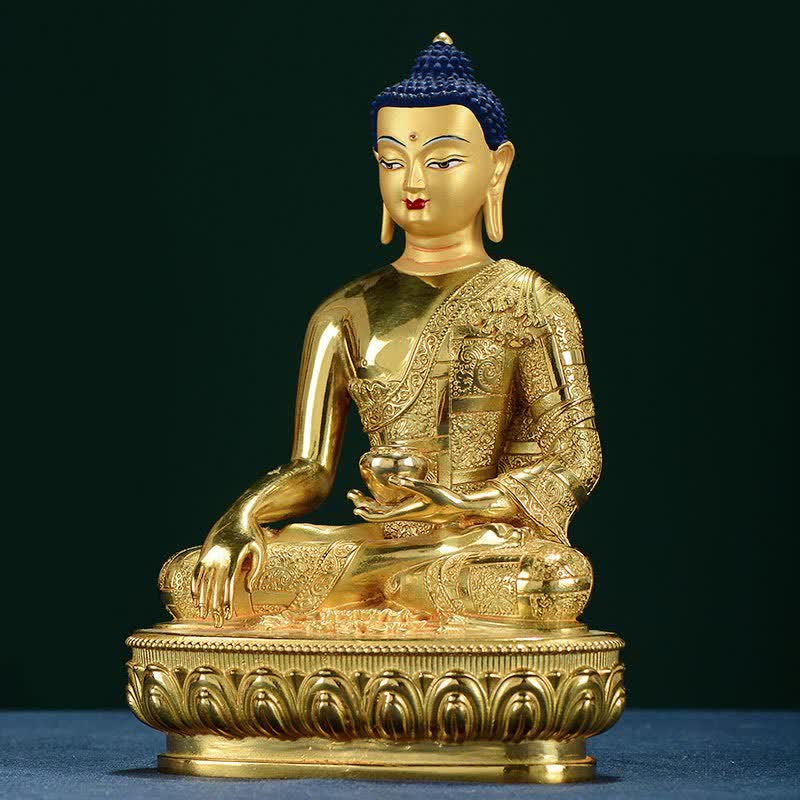 釈迦牟尼仏像悟りの銅像家へのお供え装飾 - image 3