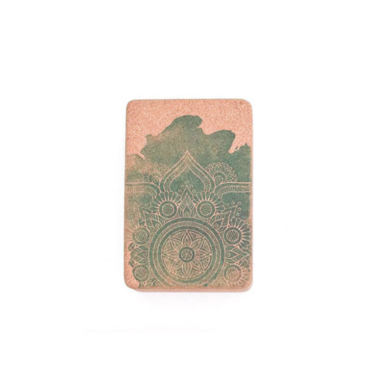 Buddha Stones チベット曼荼羅マインドフルヨガコルクブロック - 緑の曼荼羅 - image 8
