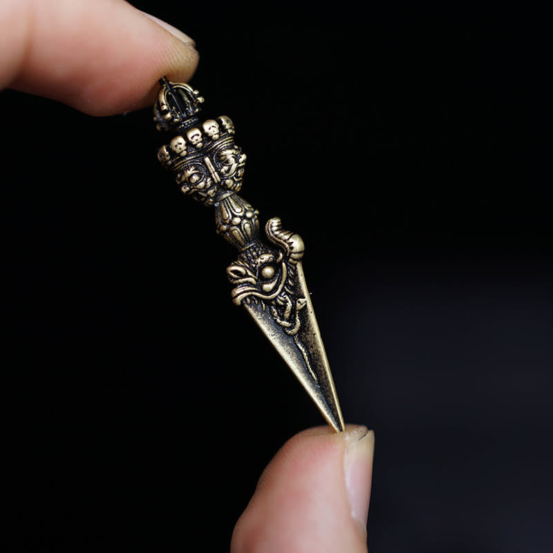 Buddha Stonesチベット ドルジェ ヴァジュラ 彫刻 スピリチュアルパワーペンダント 吊り下げ装飾