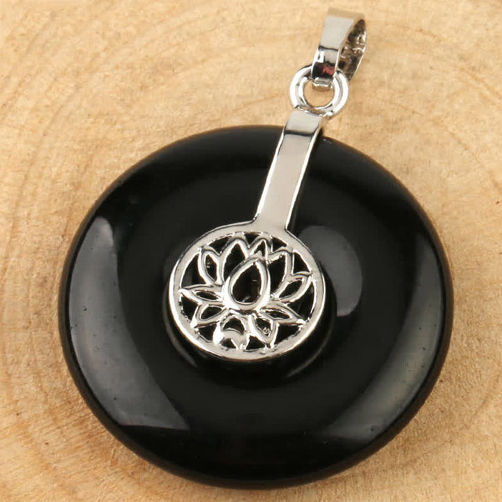 Buddha Stones各種クリスタルアメジストピンククリスタルロータスヒーリングネックレスペンダント - image 19