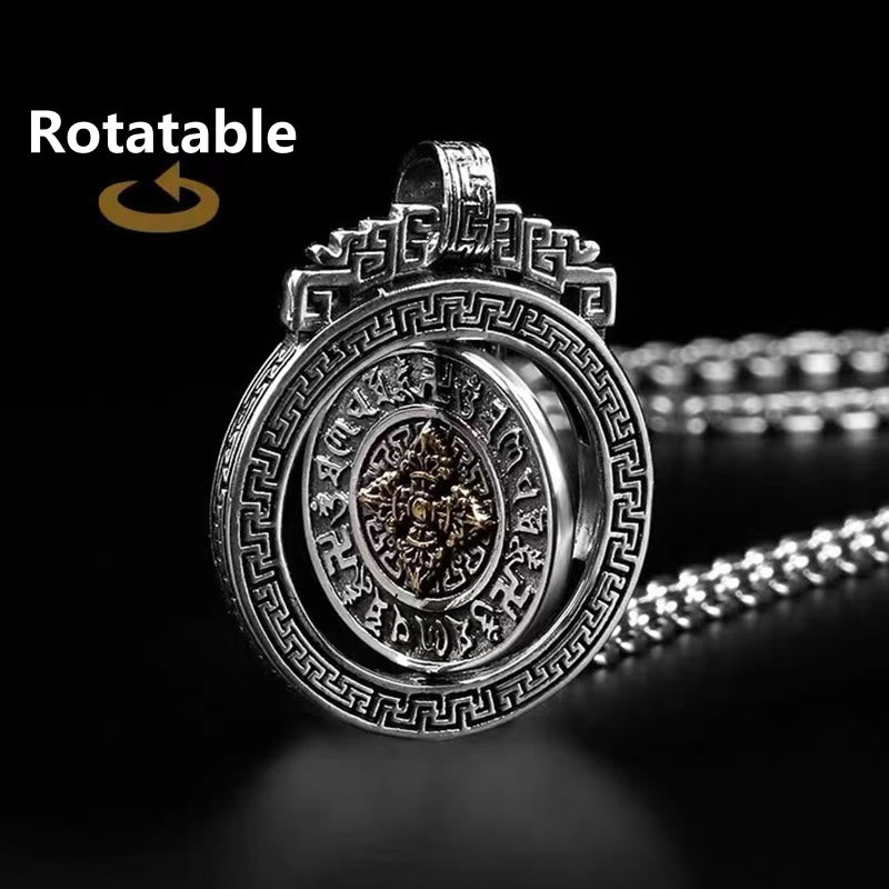 Buddha Stonesチベットオーム・マニ・パドメ・フムダブルドルジェ ヴァジュラ 回転式 純潔 平和 ネックレス ペンダント - image 9
