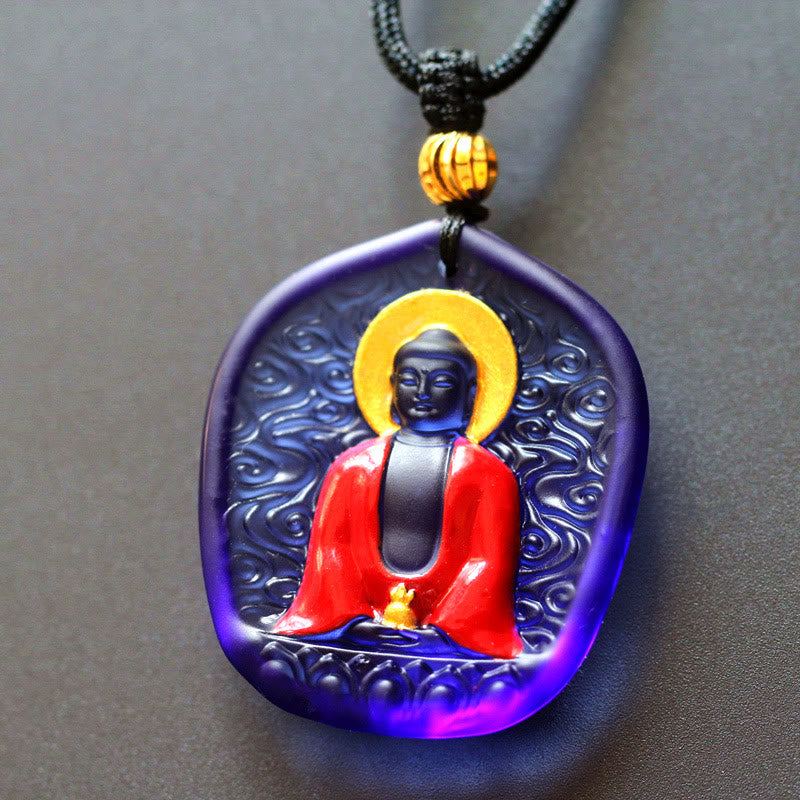 Buddha Stonesチベット薬師如来 劉備 水晶 慈悲のネックレス ペンダント - 薬師如来 - image 8