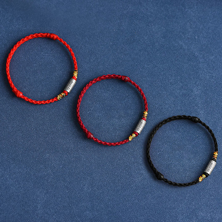 Buddha Stones手作り 925スターリングシルバー 万事うまくいくデザイン 保護力 強度 ブレスレット アンクレット