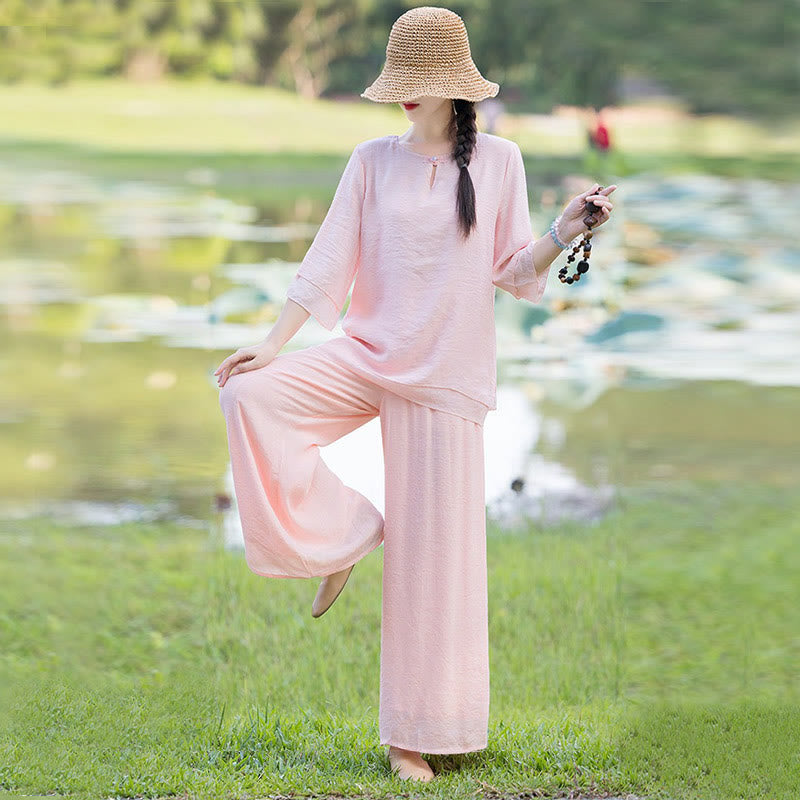 太極拳 瞑想 祈り 禅 スピリチュアル 朝の練習 ウェア レディース セット - image 23