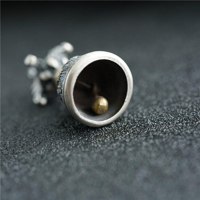 Buddha Stonesチベット 925 スターリングシルバーオーム・マニ・パドメ・フムジェベル ヴァジュラ 彫刻 悟りのペンダント 吊り下げ装飾 - image 4