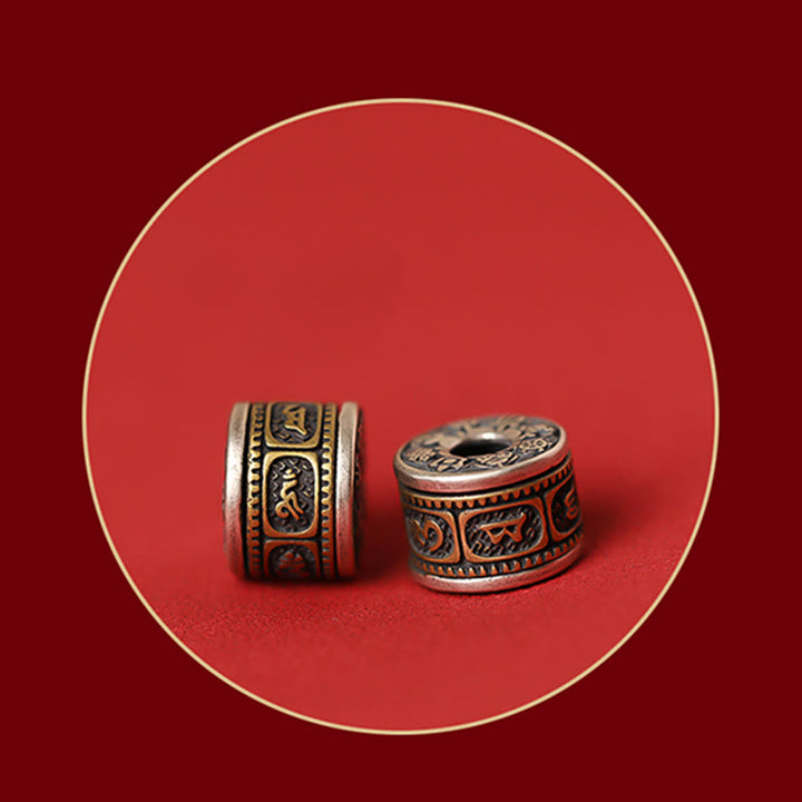 Buddha Stones925スターリングシルバー十二支誕生仏辰砂オーム・マニ・パドメ・フムカームブレスレット