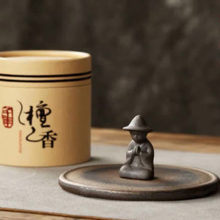 小さな人のための瞑想用陶器製スピリチュアルヒーリング香炉