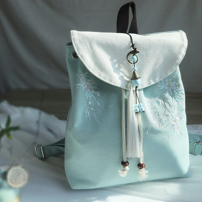 Buddha Stonesハンドメイド刺繍入り大容量キャンバスバックパック - image 10