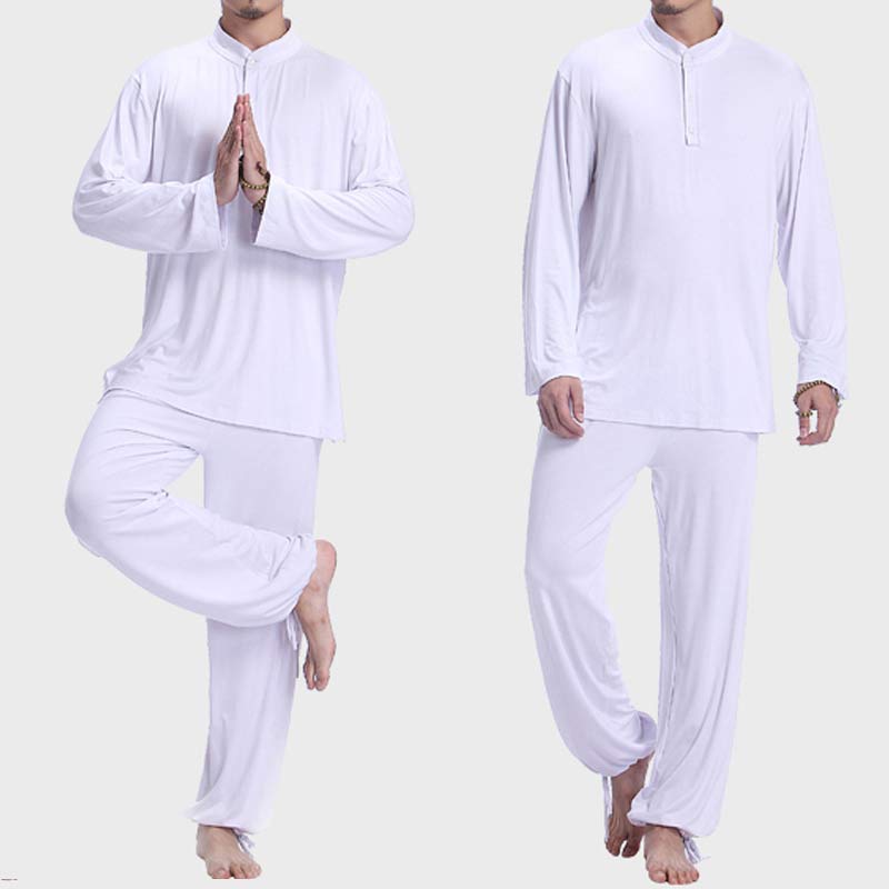 Buddha Stones瞑想 祈り スピリチュアル 禅 太極拳 練習 ヨガ ウェア メンズ セット - image 14