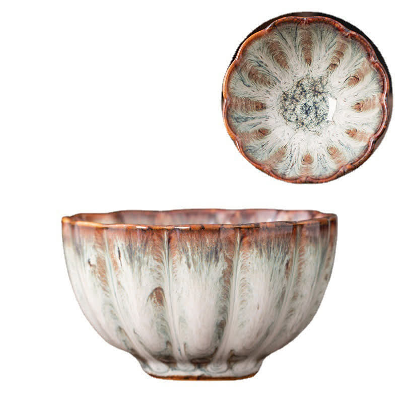 Buddha Stones桃の花模様 陶器 ティーカップ 花 ティーカップ