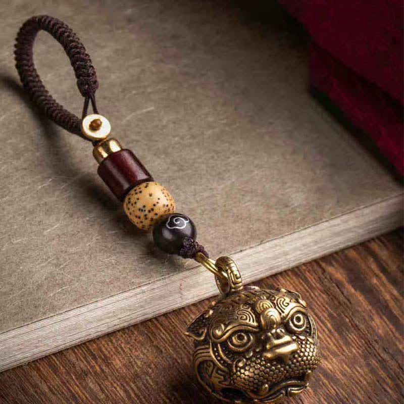 Buddha Stones富の銅製キーホルダー