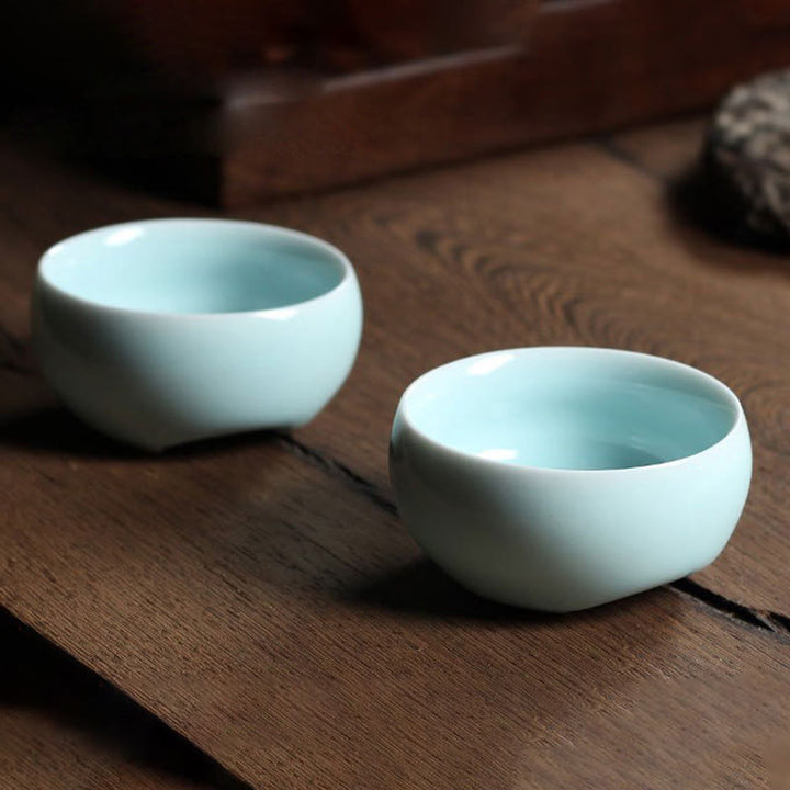 Buddha Stonesカラフルな鯉の陶器ティーカップ カンフーティーカップボウル