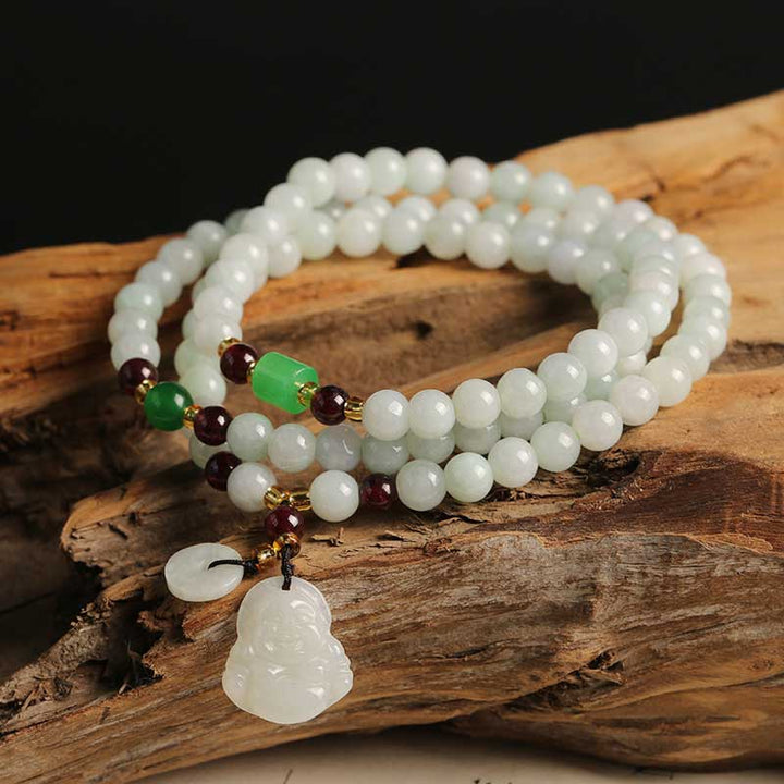 Buddha Stones天然翡翠PiXiu仏陀 豊穣のブレスレット