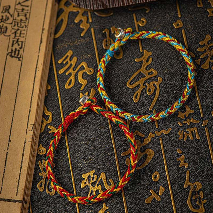 Buddha Stones「幸運と成功を祈ります」幸運のマルチカラーブレスレット