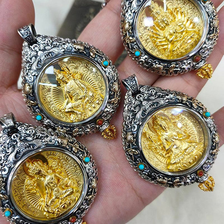 Buddha Stones十二支誕生仏タンカ 九宮 八図 富 回転式ネックレスペンダント - image 15