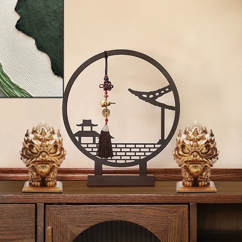 Buddha Stonesライオン像 強度樹脂製 ホームオフィス装飾