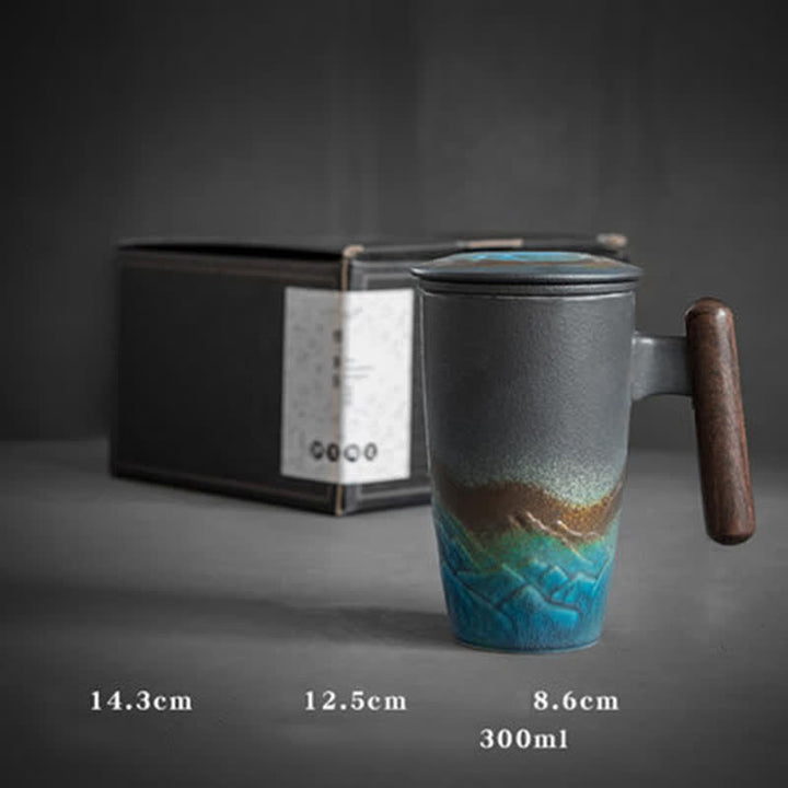 Buddha Stonesヴィンテージ 山 海 陶器 ティーカップ ティーカップ