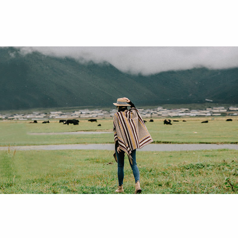 Buddha Stonesチベットショール クラシック柄 冬用 暖かい 旅行用 スカーフ ラップ - image 19