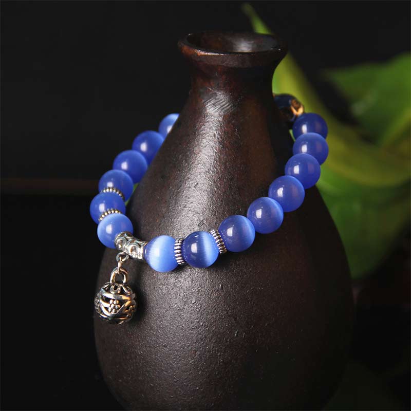 Buddha Stonesチベットキャッツアイ幸運ブレスレット