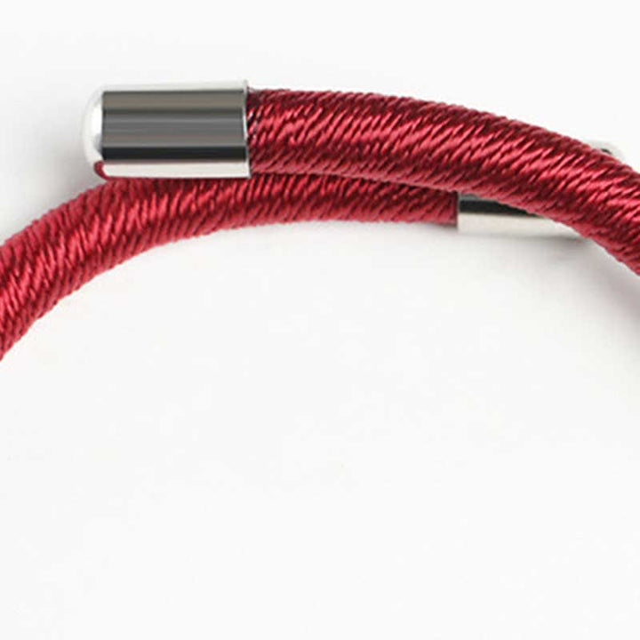 Buddha Stones925スターリングシルバーオーム・マニ・パドメ・フム平和の赤紐ブレスレット - image 6