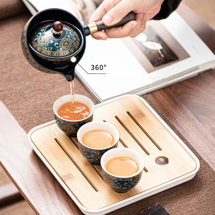 Buddha Stones中国功夫茶器デザイン 陶器ティーポット ポータブルギフトバッグ