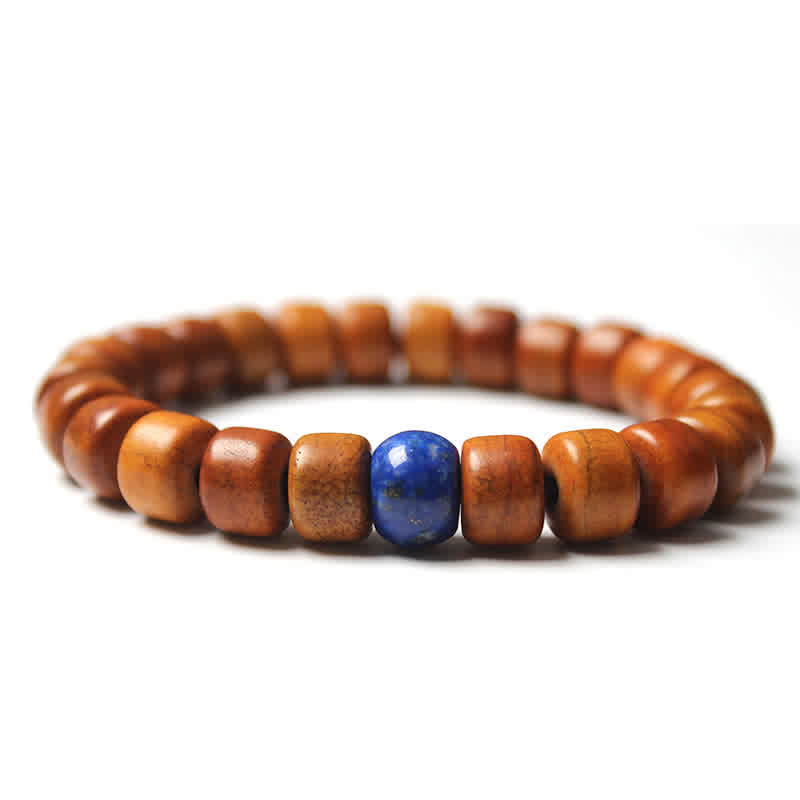 Buddha Stonesチベット骨ビーズオーム・マニ・パドメ・フム強さブレスレット